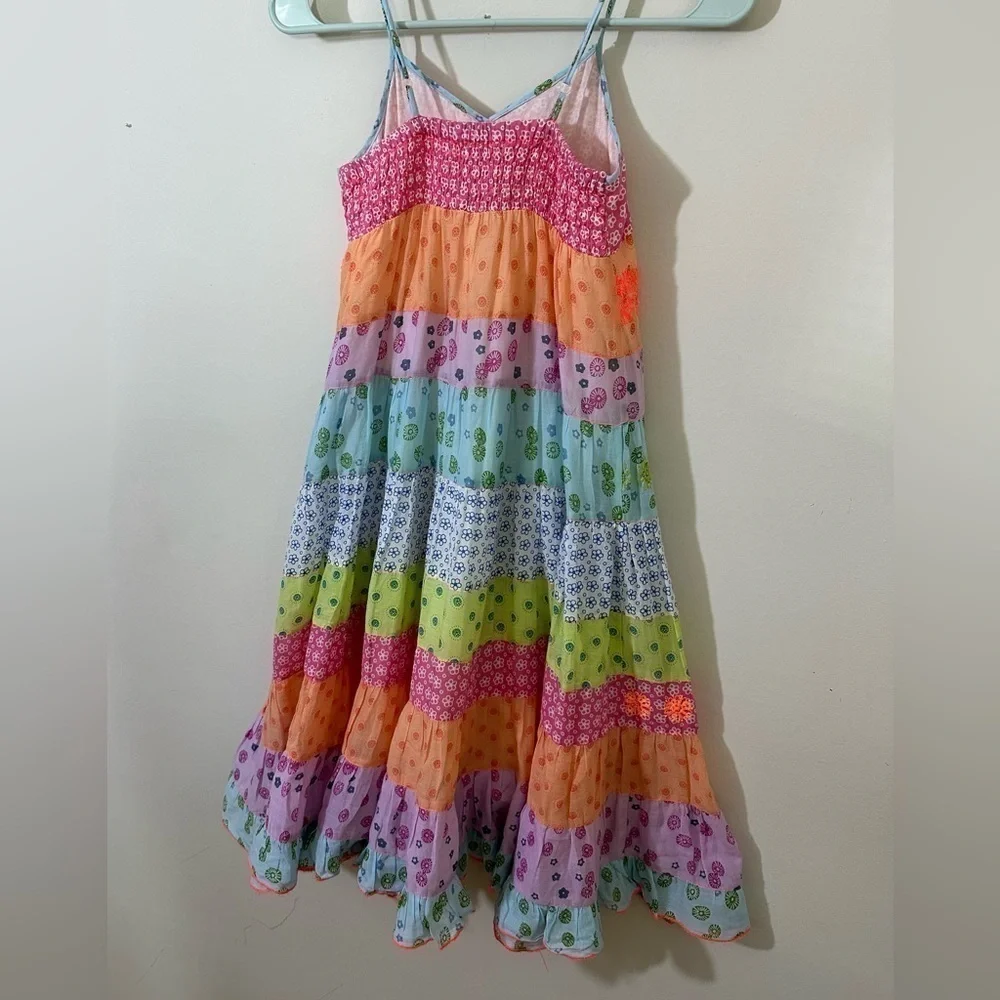 Mini & Maggi sz 7-8 dress summer style full style mixed media skirt